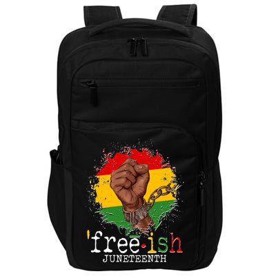 Freeish Juneteenth June 19 Fist Breaking Chains Impact Tech Backpack