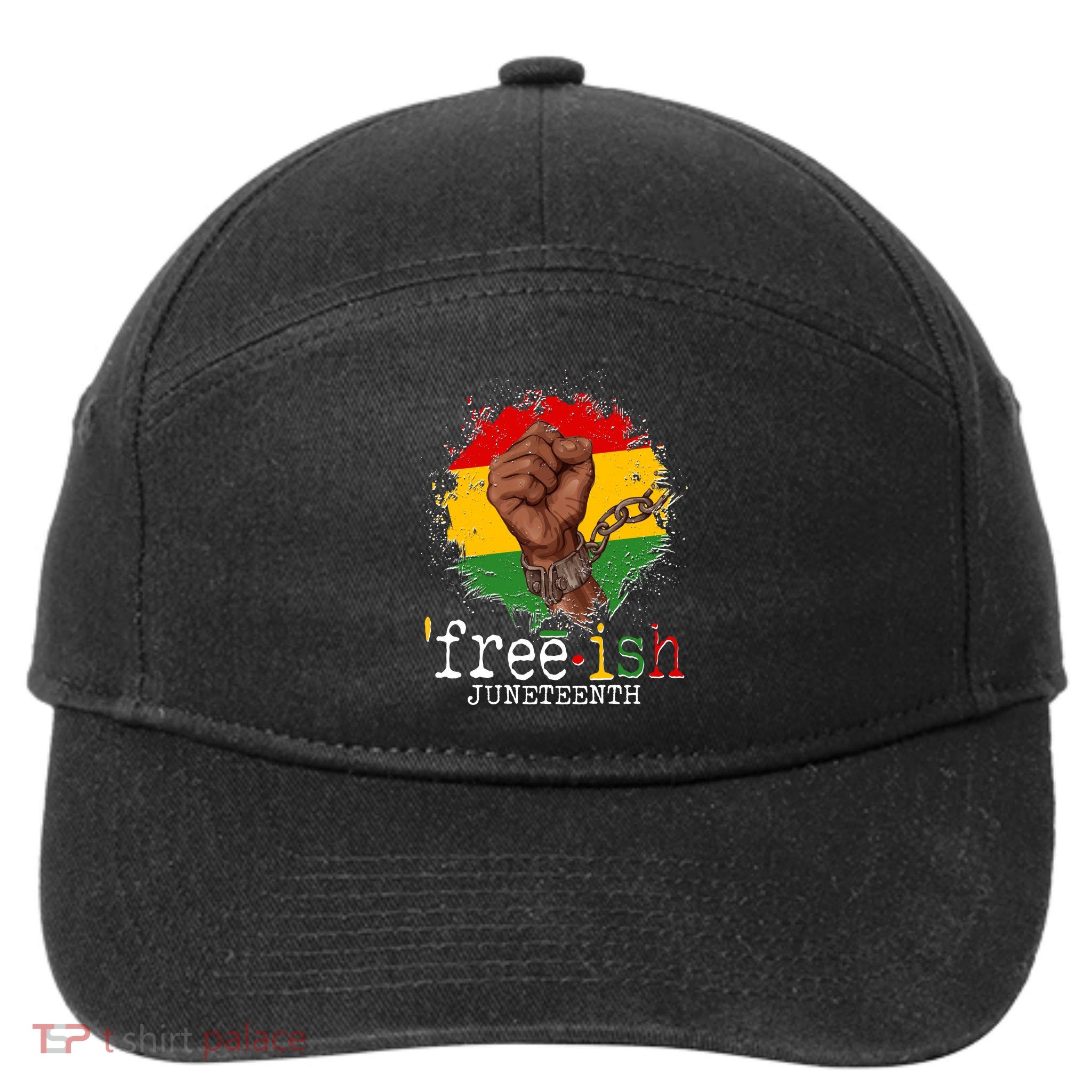 Freeish Juneteenth June 19 Fist Breaking Chains 7-Panel Snapback Hat