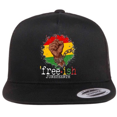Freeish Juneteenth June 19 Fist Breaking Chains Flatbill Hat