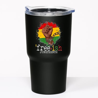 Freeish Juneteenth June 19 Fist Breaking Chains Tumbler