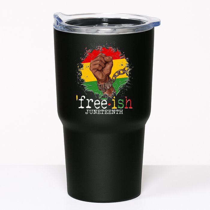 Freeish Juneteenth June 19 Fist Breaking Chains Tumbler