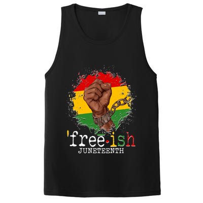 Freeish Juneteenth June 19 Fist Breaking Chains PosiCharge Competitor Tank