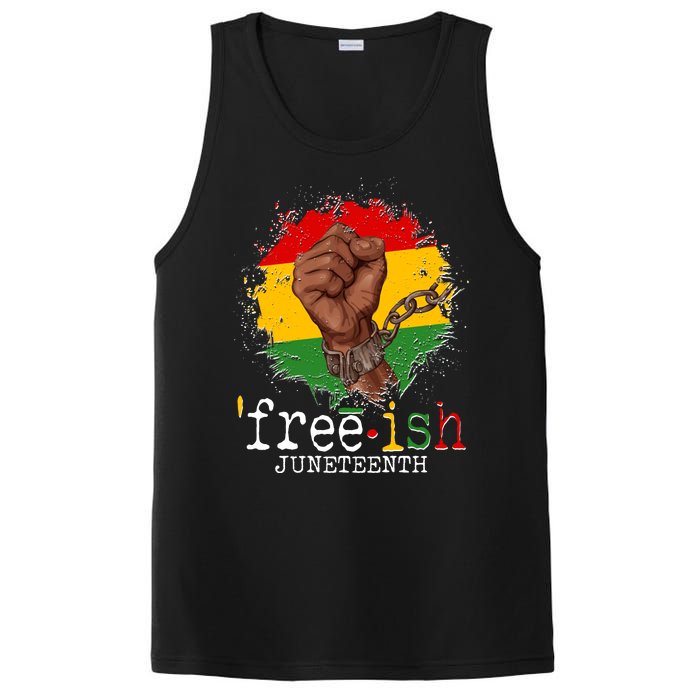 Freeish Juneteenth June 19 Fist Breaking Chains PosiCharge Competitor Tank