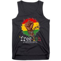 Freeish Juneteenth June 19 Fist Breaking Chains Tank Top