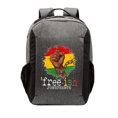 Freeish Juneteenth June 19 Fist Breaking Chains Vector Backpack