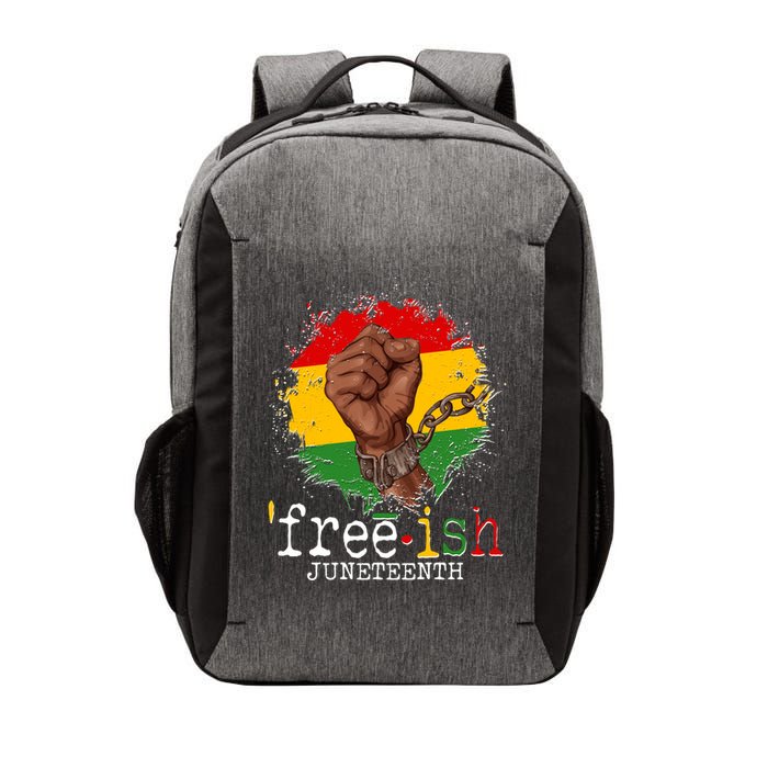 Freeish Juneteenth June 19 Fist Breaking Chains Vector Backpack