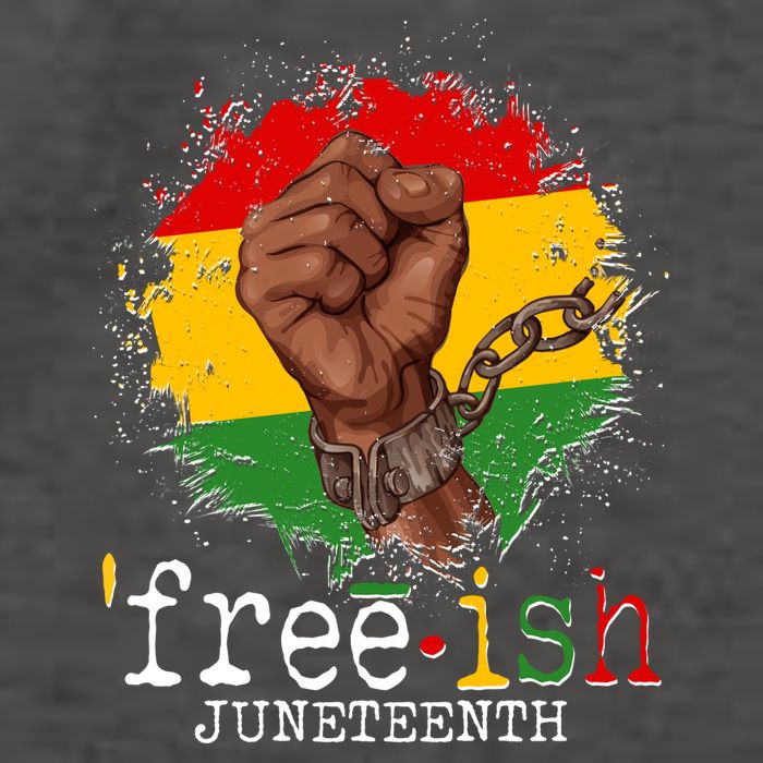 Freeish Juneteenth June 19 Fist Breaking Chains Vector Backpack