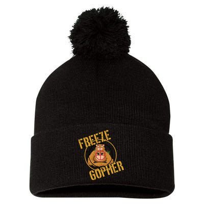 Freeze Gopher Pom Pom 12in Knit Beanie
