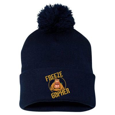 Freeze Gopher Pom Pom 12in Knit Beanie