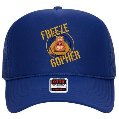 Freeze Gopher High Crown Mesh Back Trucker Hat