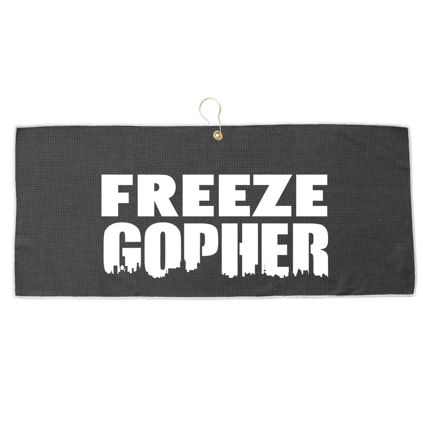 Freeze Gopher Logo Large Microfiber Waffle Golf Towel