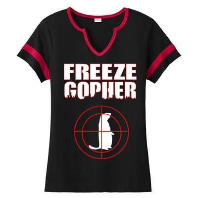 Freeze Gopher Target Ladies Halftime Notch Neck Tee