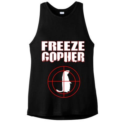Freeze Gopher Target Ladies PosiCharge Tri-Blend Wicking Tank