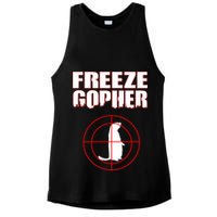 Freeze Gopher Target Ladies PosiCharge Tri-Blend Wicking Tank