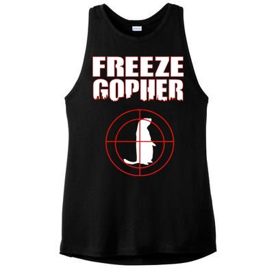 Freeze Gopher Target Ladies PosiCharge Tri-Blend Wicking Tank