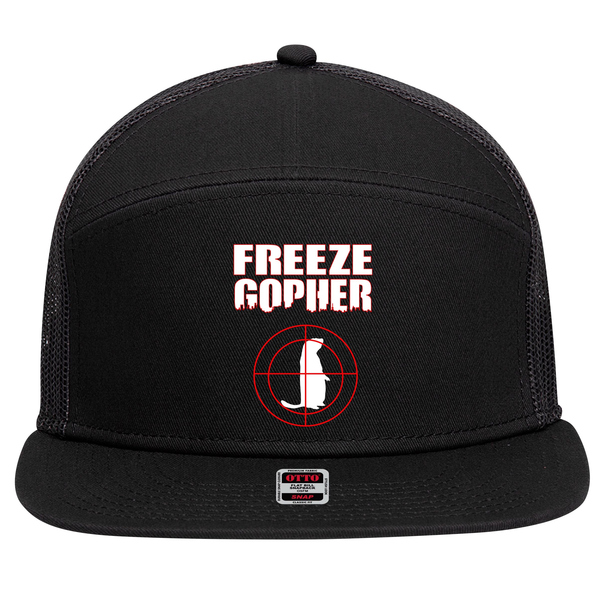 Freeze Gopher Target 7 Panel Mesh Trucker Snapback Hat