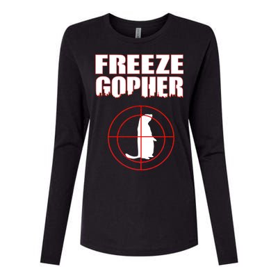 Freeze Gopher Target Womens Cotton Relaxed Long Sleeve T-Shirt