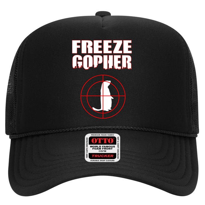 Freeze Gopher Target High Crown Mesh Back Trucker Hat