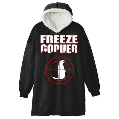 Freeze Gopher Target Hooded Wearable Blanket