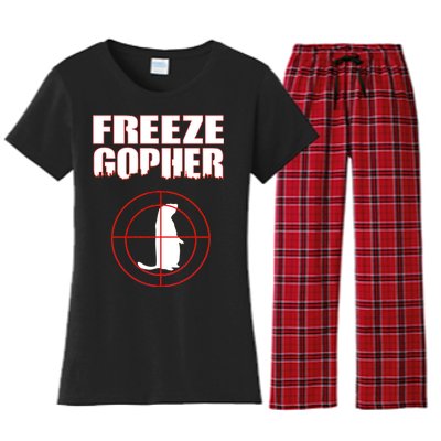 Freeze Gopher Target Women's Flannel Pajama Set