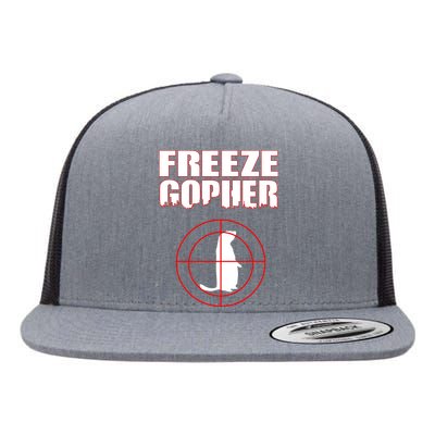 Freeze Gopher Target Flat Bill Trucker Hat