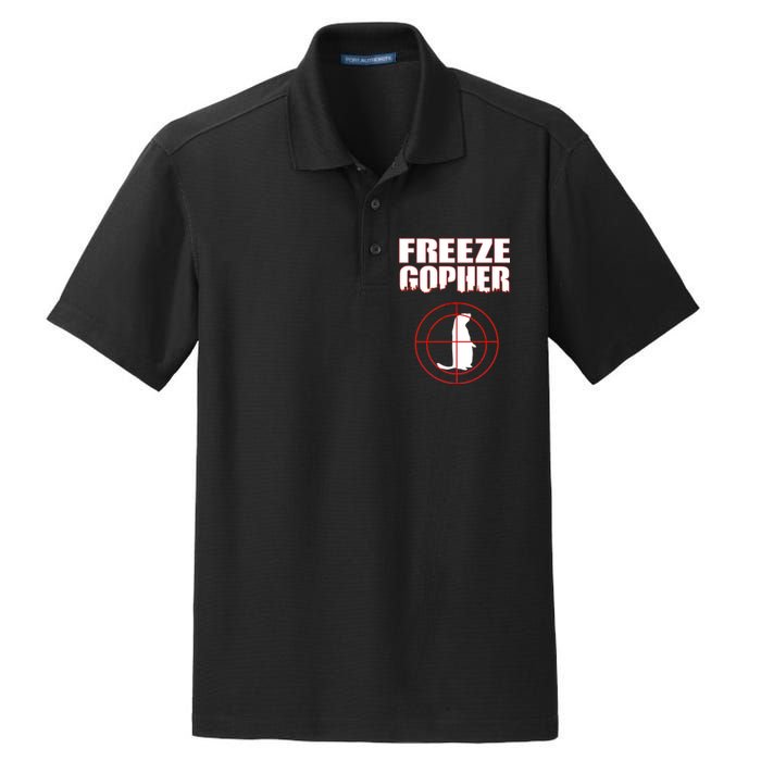 Freeze Gopher Target Dry Zone Grid Polo