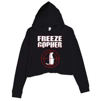 Freeze Gopher Target Crop Fleece Hoodie