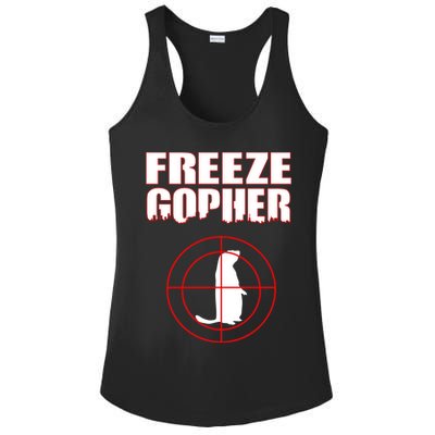 Freeze Gopher Target Ladies PosiCharge Competitor Racerback Tank