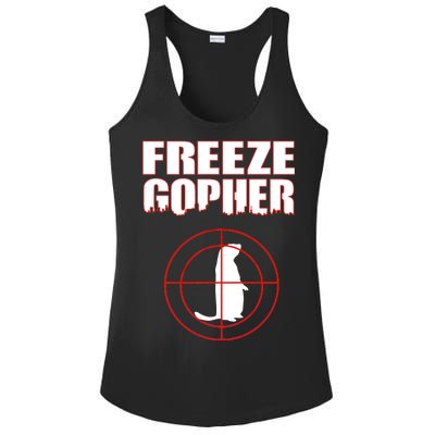 Freeze Gopher Target Ladies PosiCharge Competitor Racerback Tank