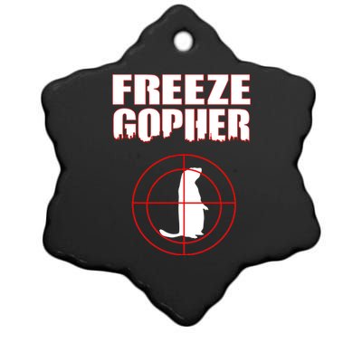 Freeze Gopher Target Ceramic Star Ornament