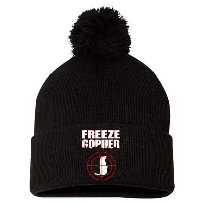 Freeze Gopher Target Pom Pom 12in Knit Beanie