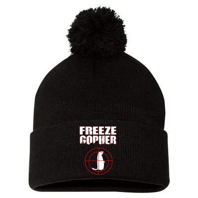 Freeze Gopher Target Pom Pom 12in Knit Beanie