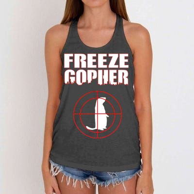 Freeze Gopher Target Women's Knotted Racerback Tank