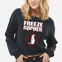 Freeze Gopher Target Cropped Pullover Crew