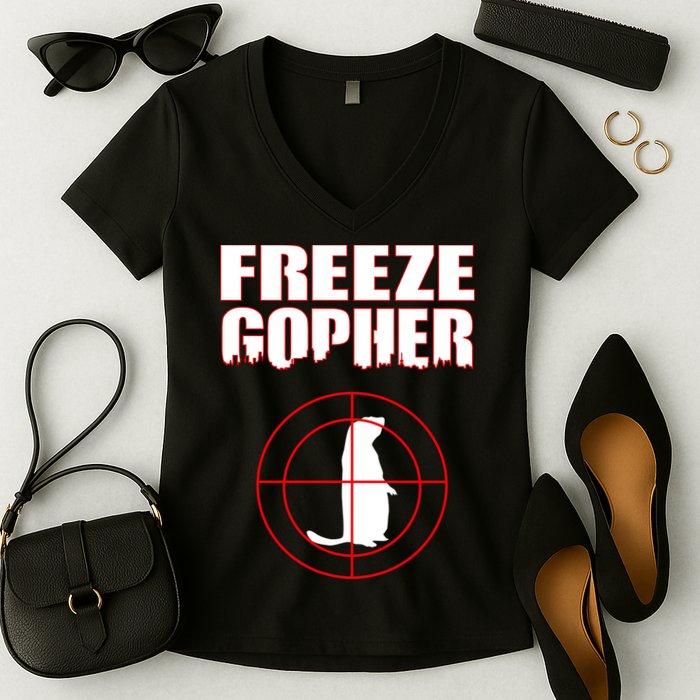 Freeze Gopher Target Women's V-Neck T-Shirt