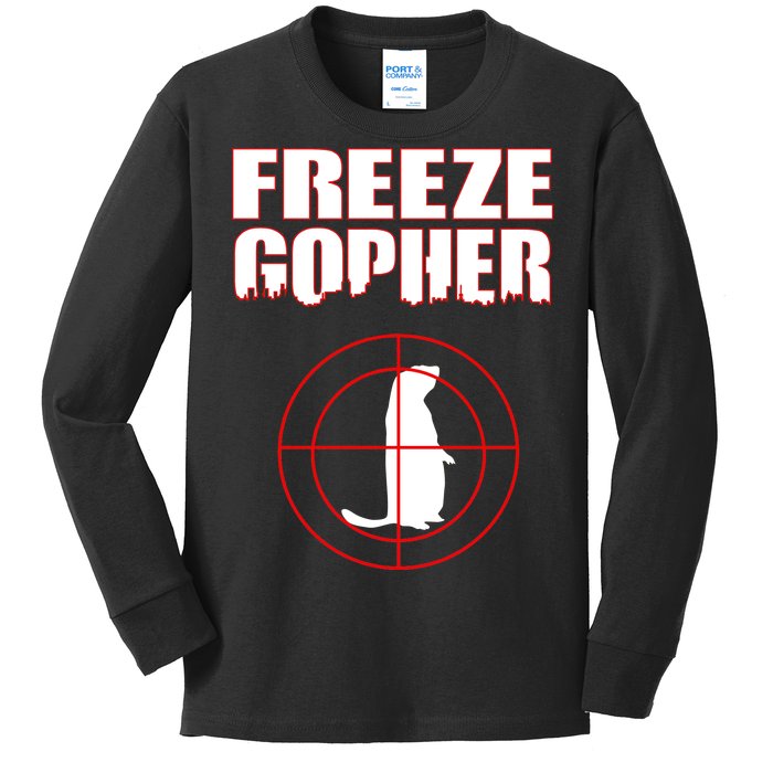 Freeze Gopher Target Kids Long Sleeve Shirt