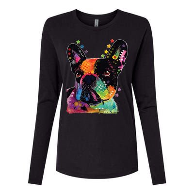 French Bulldog Dog Dean Russo Womens Cotton Relaxed Long Sleeve T-Shirt