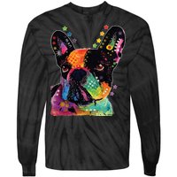 French Bulldog Dog Dean Russo Tie-Dye Long Sleeve Shirt