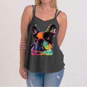 French Bulldog Dog Dean Russo Women's Strappy Tank