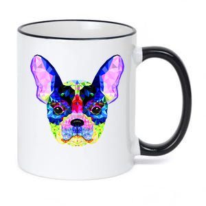 French Bulldog Geometric 11oz Black Color Changing Mug