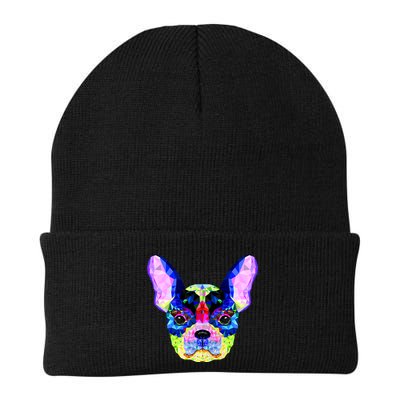 French Bulldog Geometric Beanie