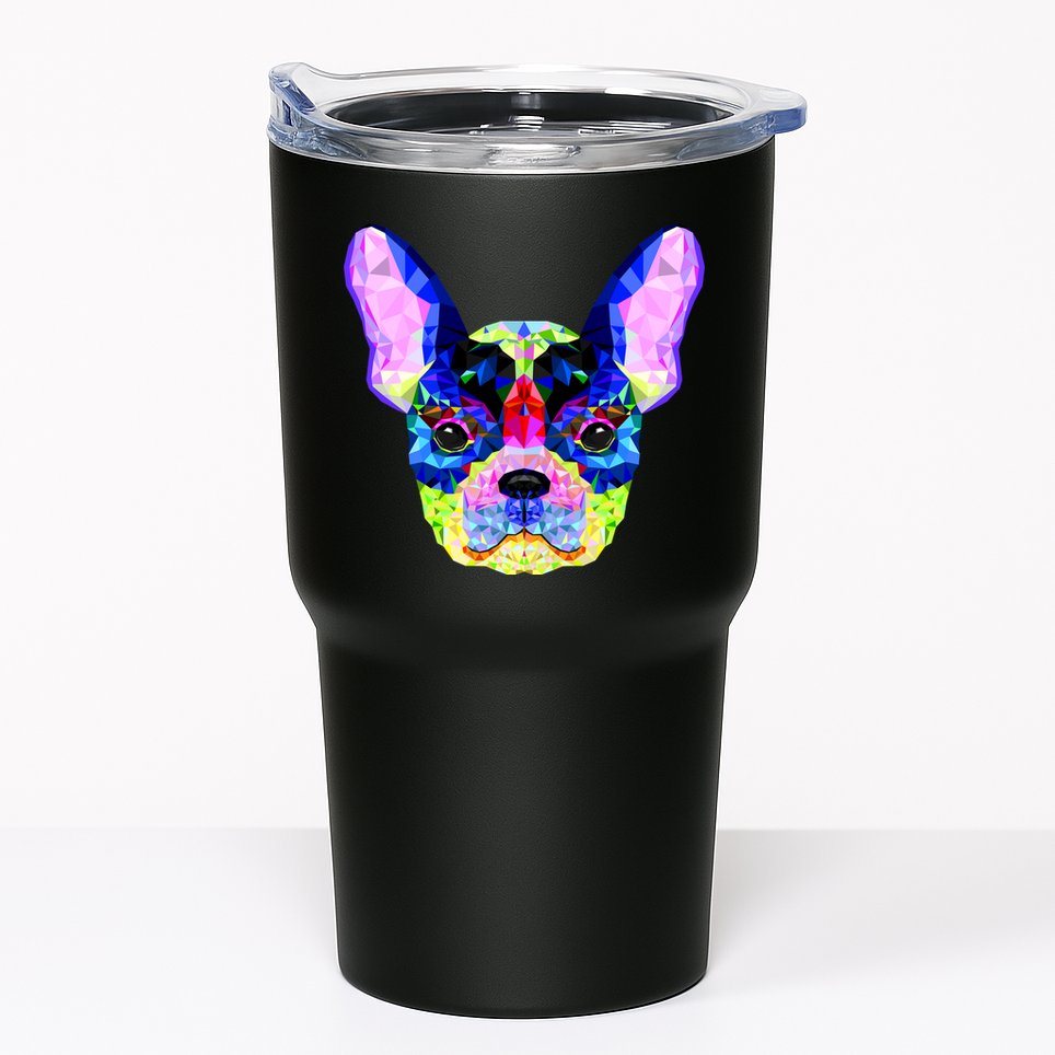 French Bulldog Geometric Tumbler