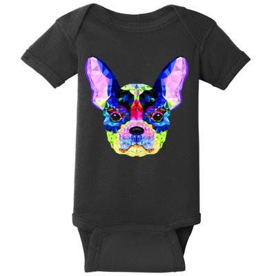 French Bulldog Geometric Baby Bodysuit