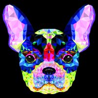 French Bulldog Geometric Baby Bodysuit