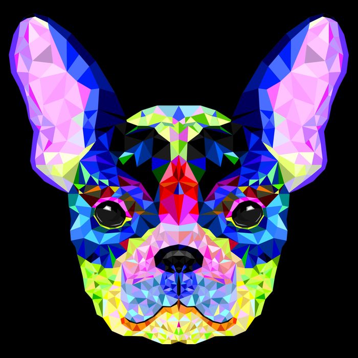 French Bulldog Geometric Baby Bodysuit