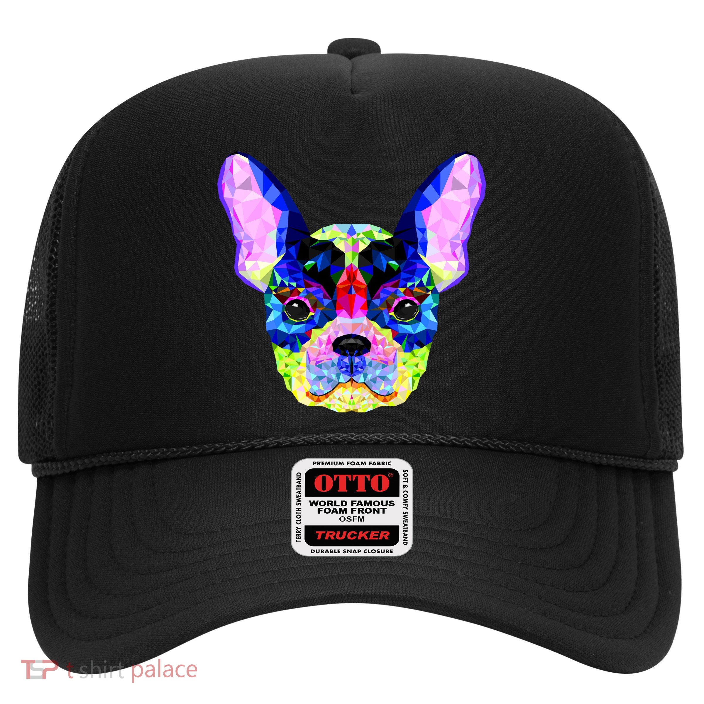 French Bulldog Geometric Trucker Hat