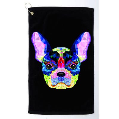 French Bulldog Geometric Golf Towel