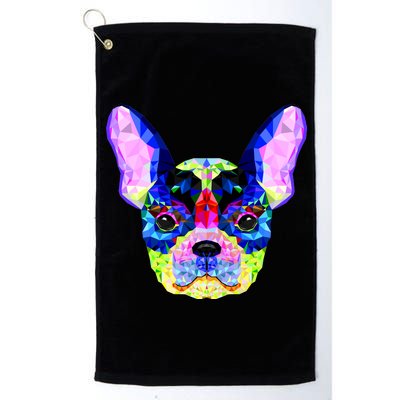 French Bulldog Geometric Platinum Collection Golf Towel