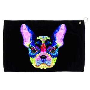 French Bulldog Geometric Grommeted Golf Towel