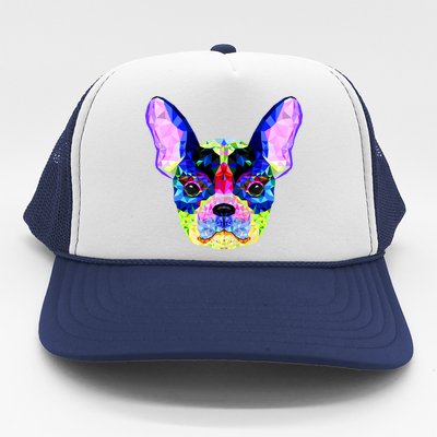 French Bulldog Geometric Trucker Hat